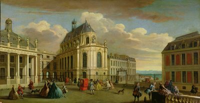 View of the Chapel of the Chateau de Versailles from the Courtyard by Jacques Rigaud